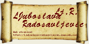 LJuboslava Radosavljević vizit kartica